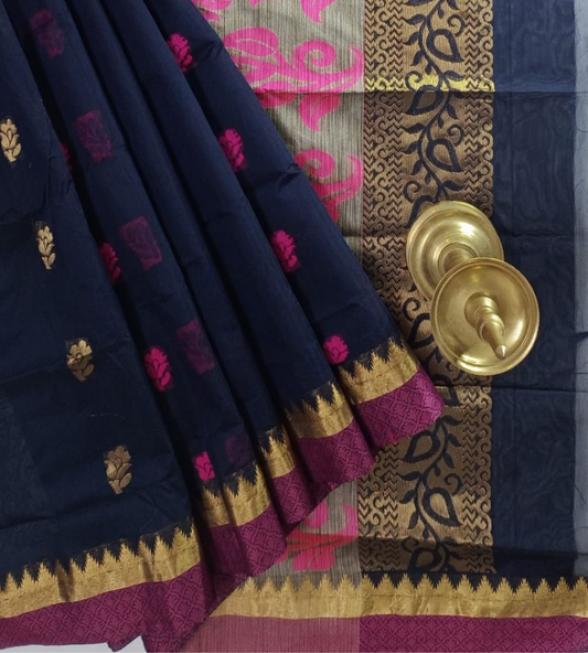 Blue Ellampilai Handloom Sico saree