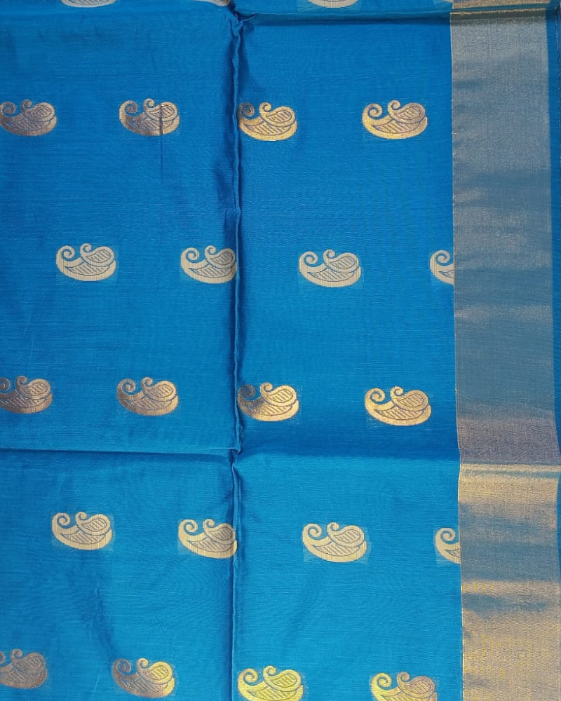 Blue Elampilai Sico saree with big Butta