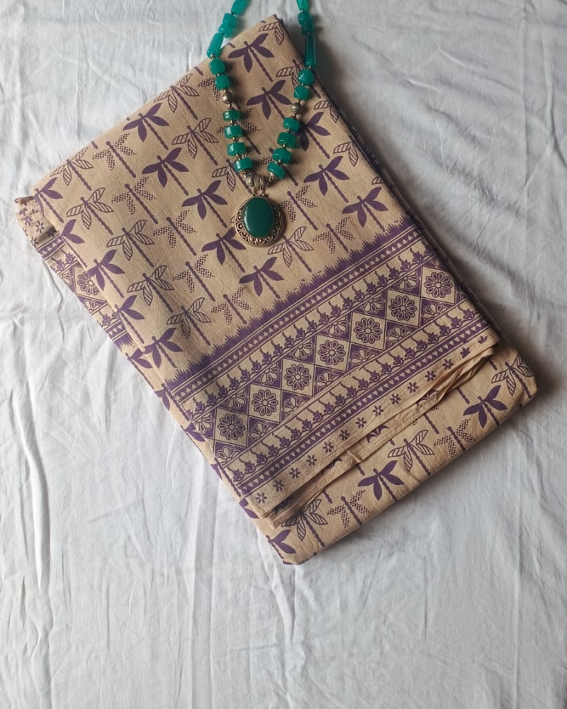 Violet  Mangalgiri  Cotton Saree