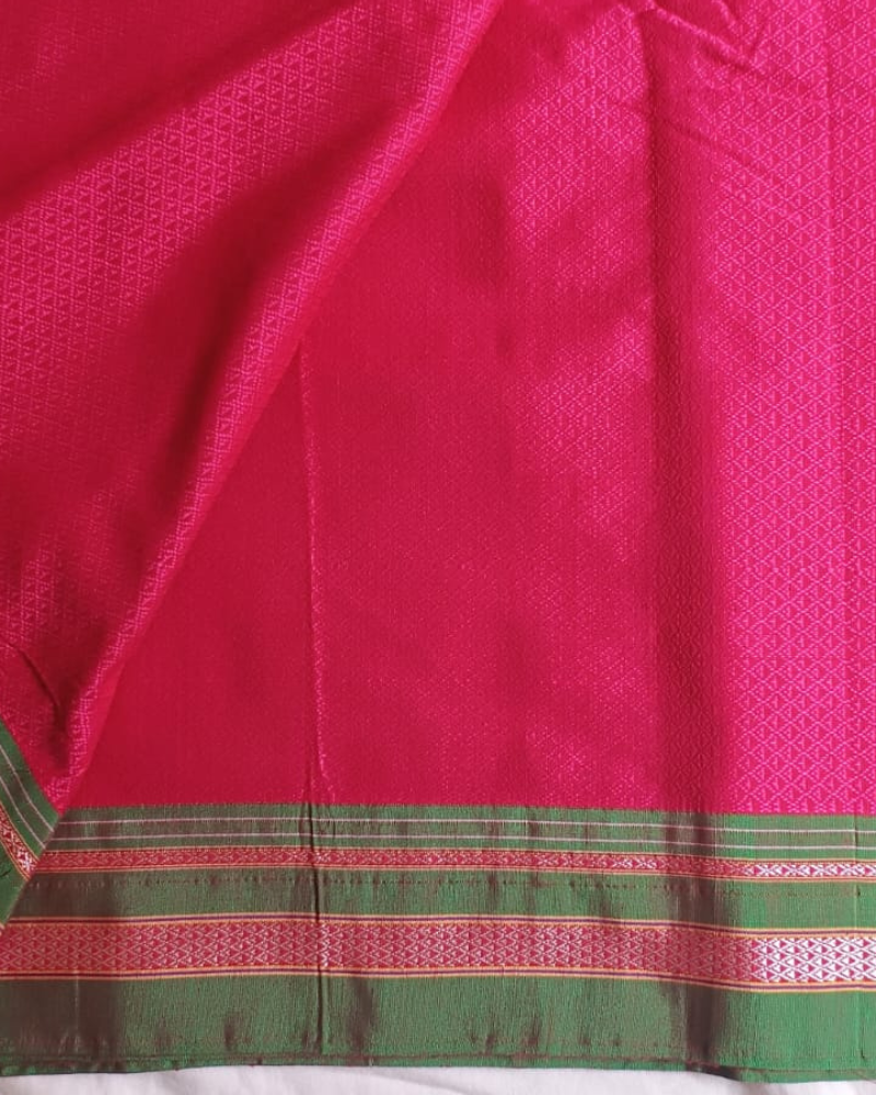 Pink Ilkal Khun Saree