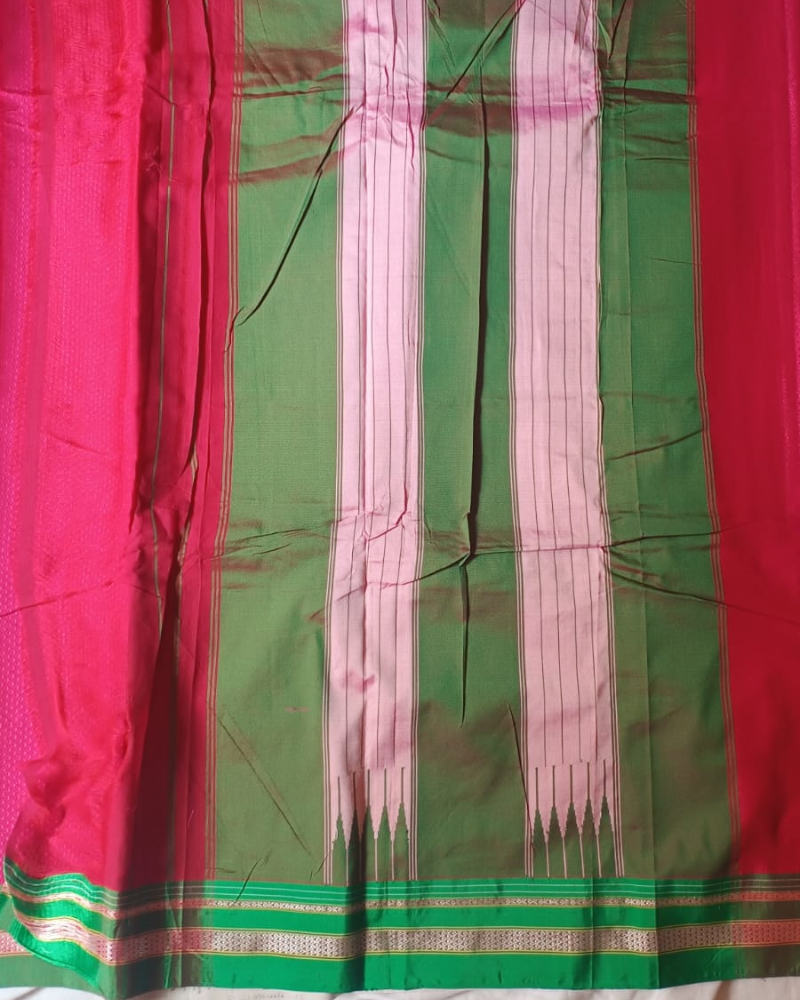 Pink Ilkal Khun Saree